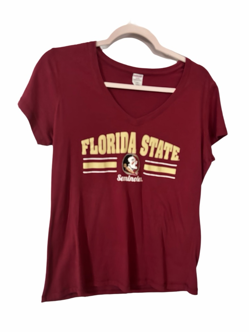 Florida State Women's V-Neck Tee - Garnet